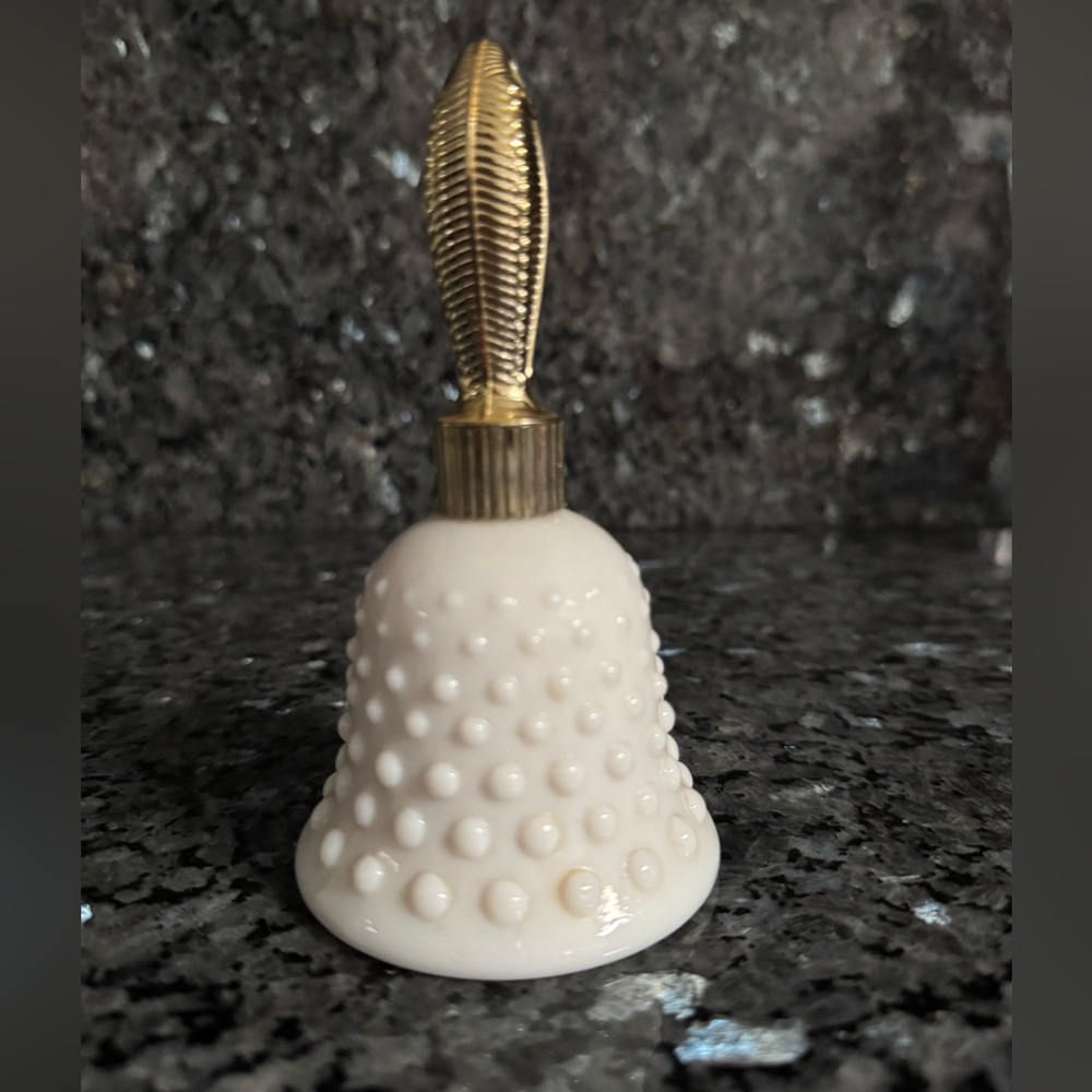 Vintage To a Wild Rose Cologne Avon 2 fl oz. White Hobnail Milk Glass